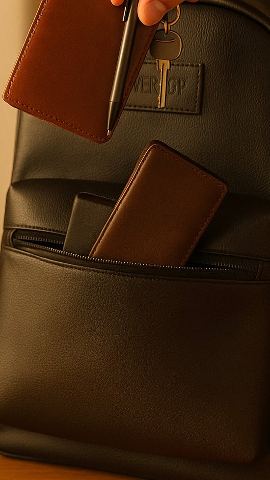 Leather Overtop Classic Laptop 16" Backpack S11