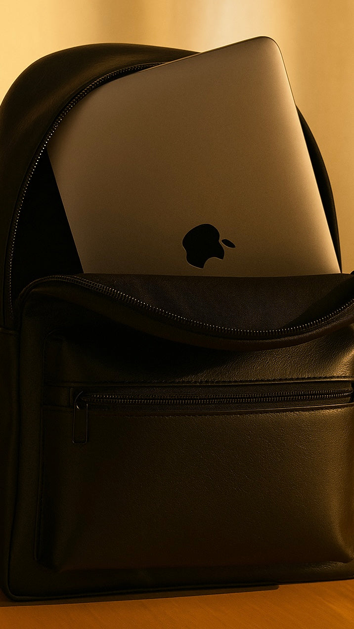 Leather Overtop Classic Laptop 16" Backpack S11