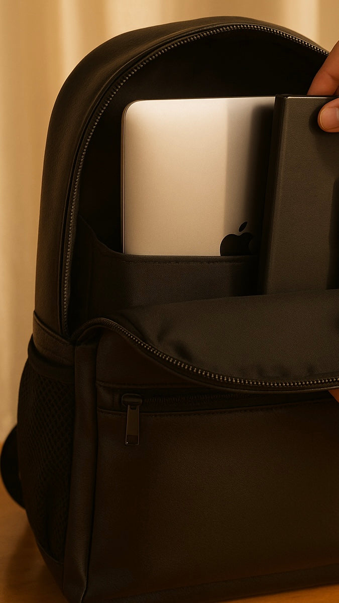 Leather Overtop Classic Laptop 16" Backpack S11