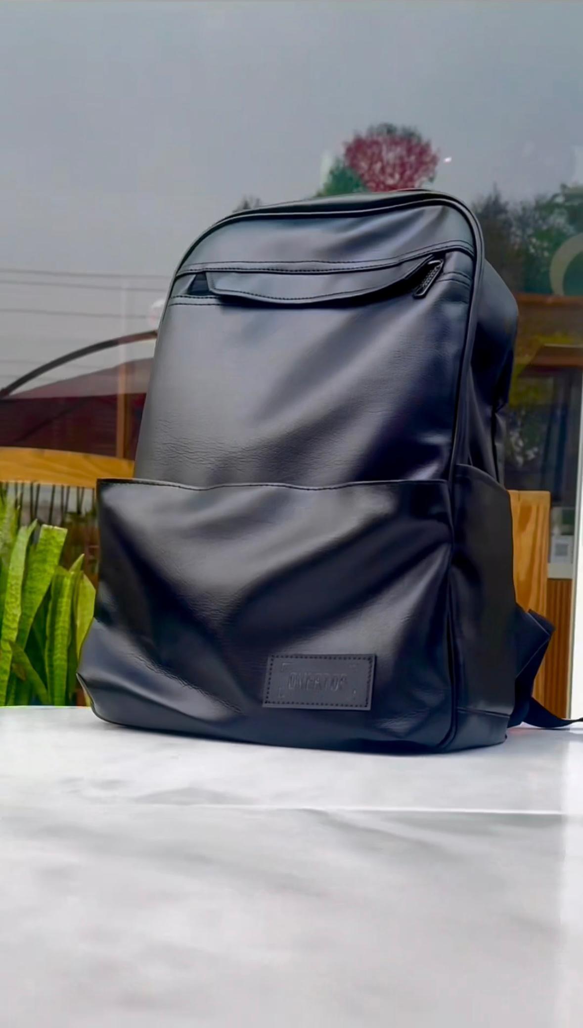 Leather Sleek 16" Laptop Backpack