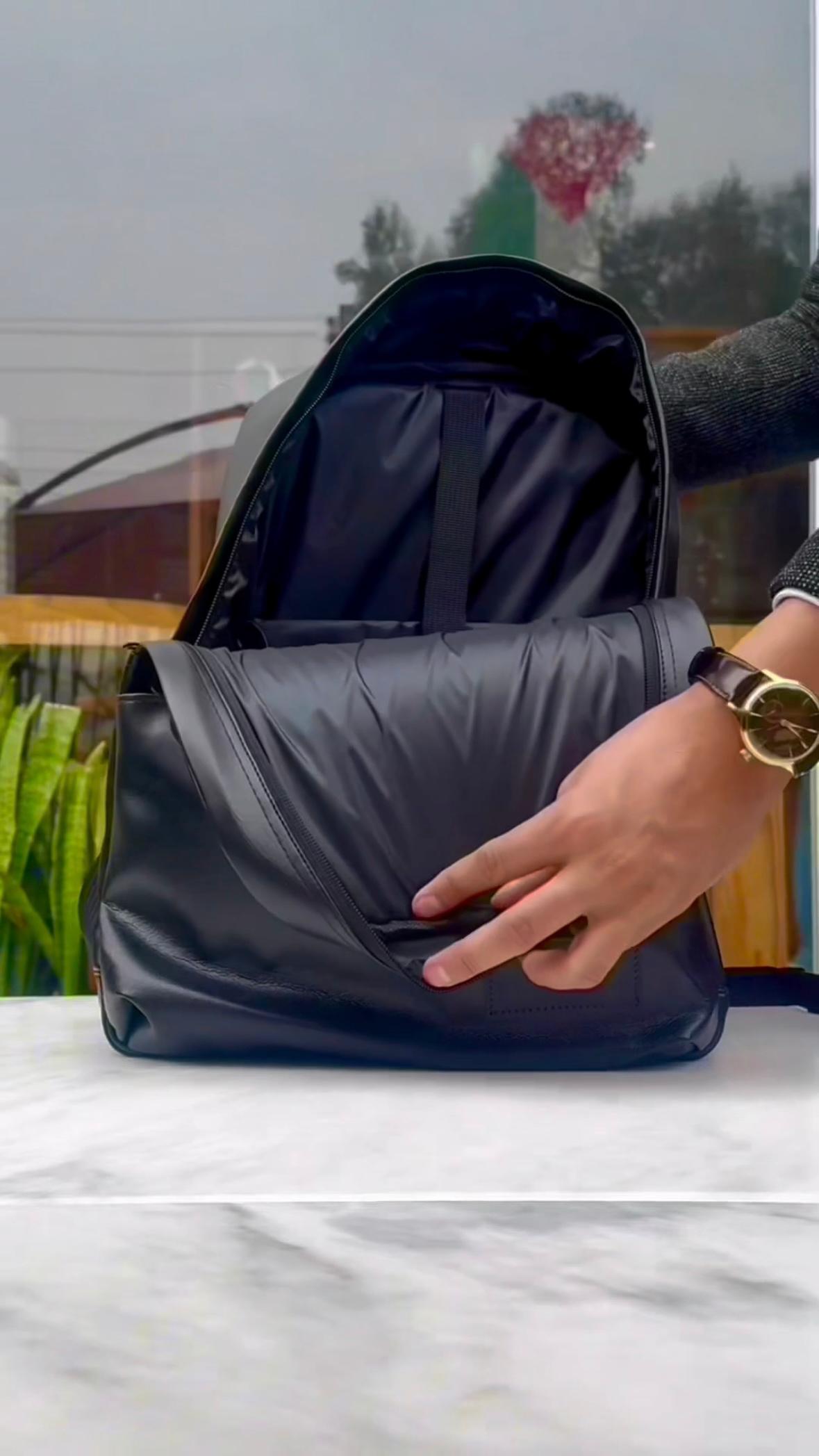 Leather Sleek 16" Laptop Backpack